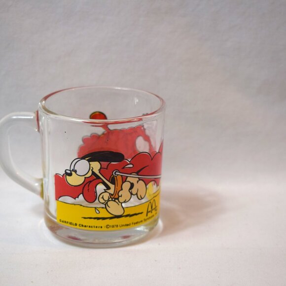 Vintage 1978 McDonalds Garfield Glass Coffee Mug Cup Promotion Give Away - Picture 3 of 6
